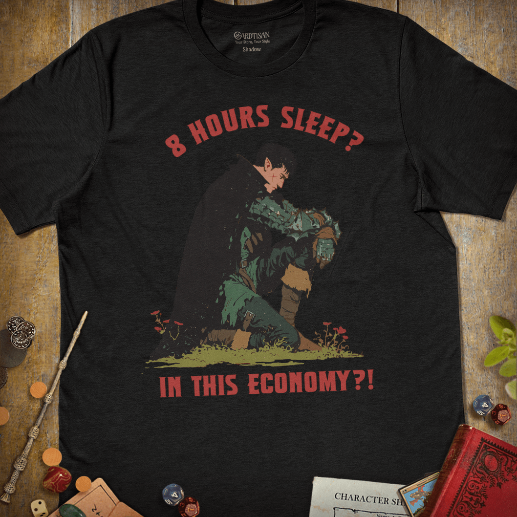 8 Hours Sleep T-Shirt - Cardtisan - T-Shirt - Dark - S - casual wear - everyday style