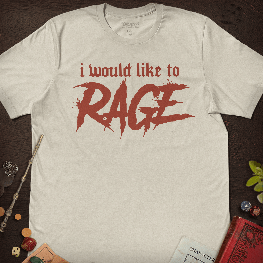 Barbarian Rage T-Shirt - Cardtisan - T-Shirt - Light - S - casual wear - dnd