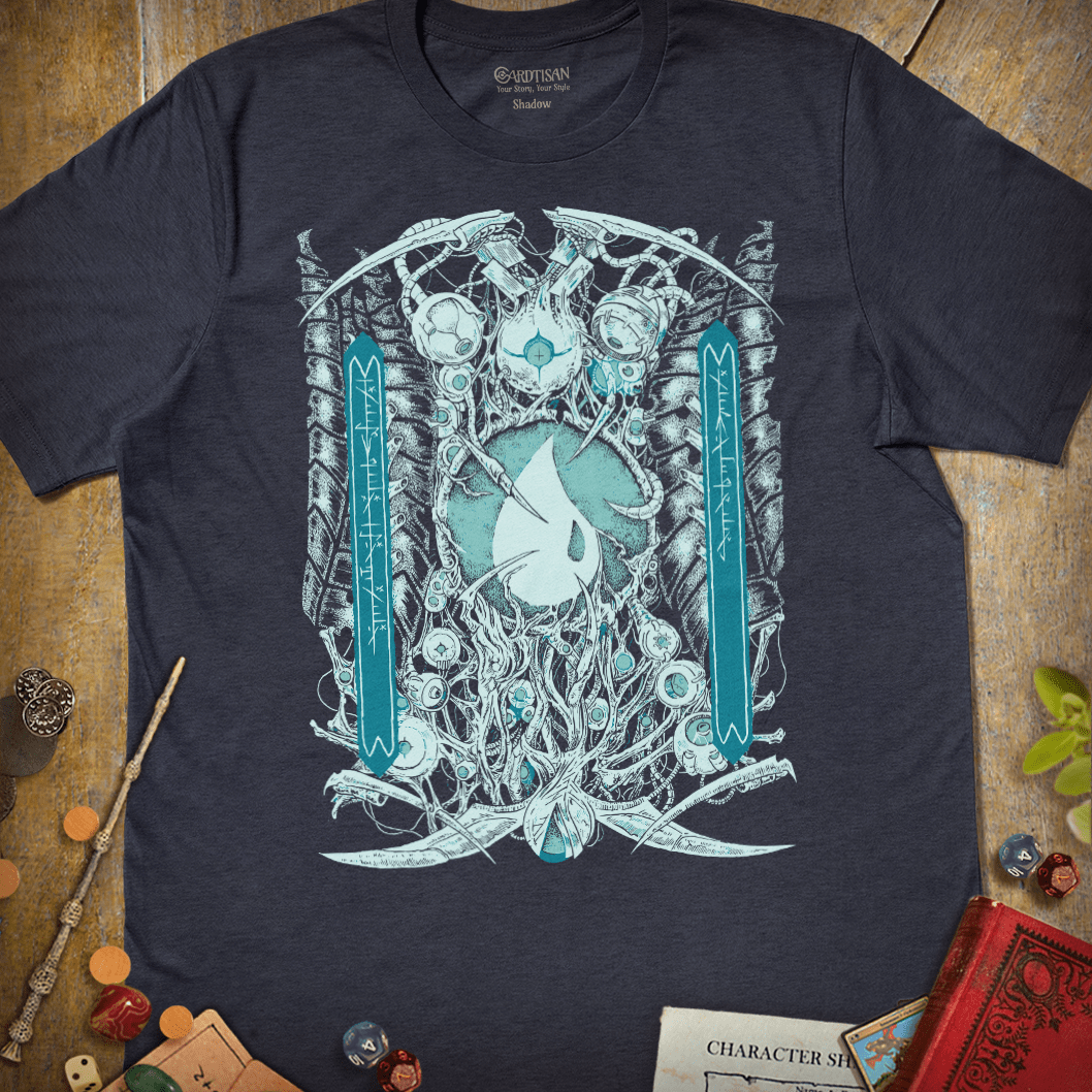 Blue Mana Phyrexia T-Shirt - Cardtisan - T-Shirt - Abyssal - S - casual wear - everyday style