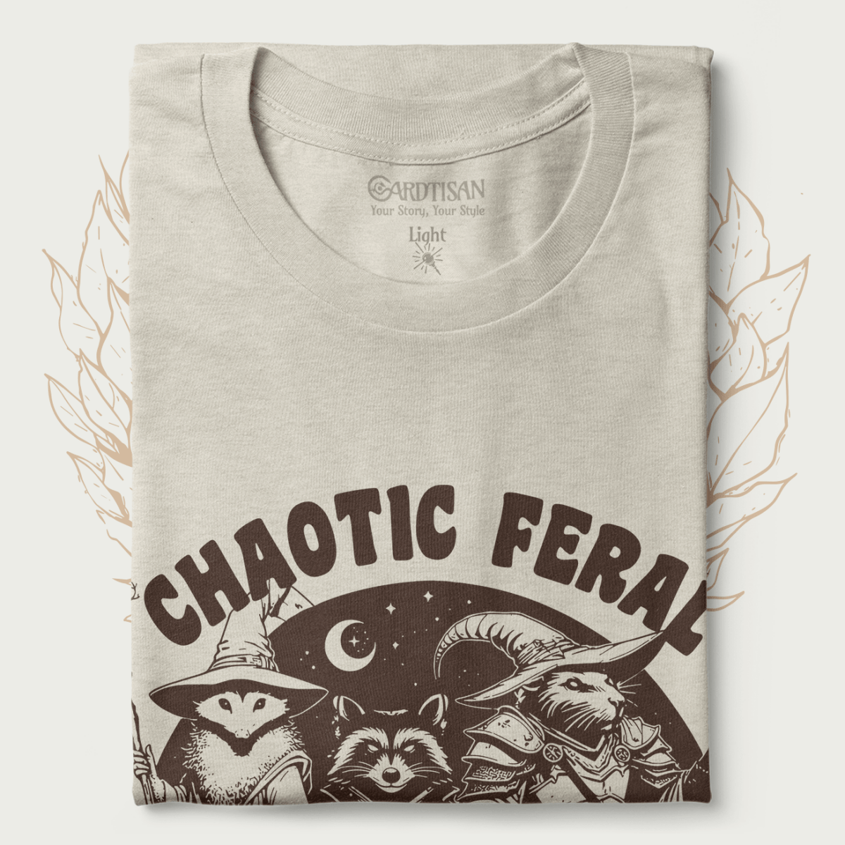 Chaotic Feral T-Shirt - Cardtisan - T-Shirt - Light - S - casual wear - dnd