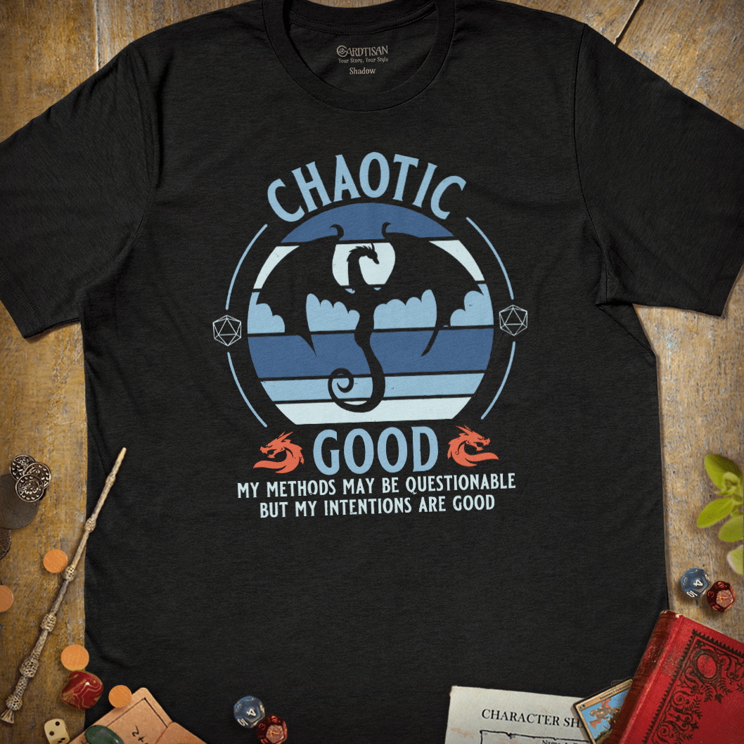 Chaotic Good T-Shirt - Cardtisan - T-Shirt - Dark - S - casual wear - dnd