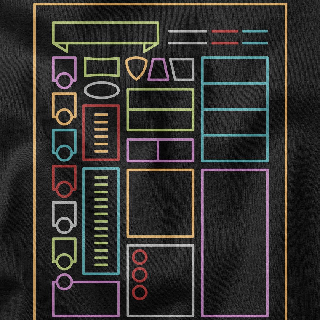 Character Sheet T-Shirt - Cardtisan - T-Shirt - Abyssal - S - casual wear - dnd