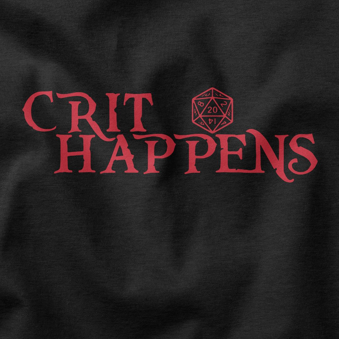 Crit Happens T-Shirt - Cardtisan - T-Shirt - Shadow - S - casual wear - dnd