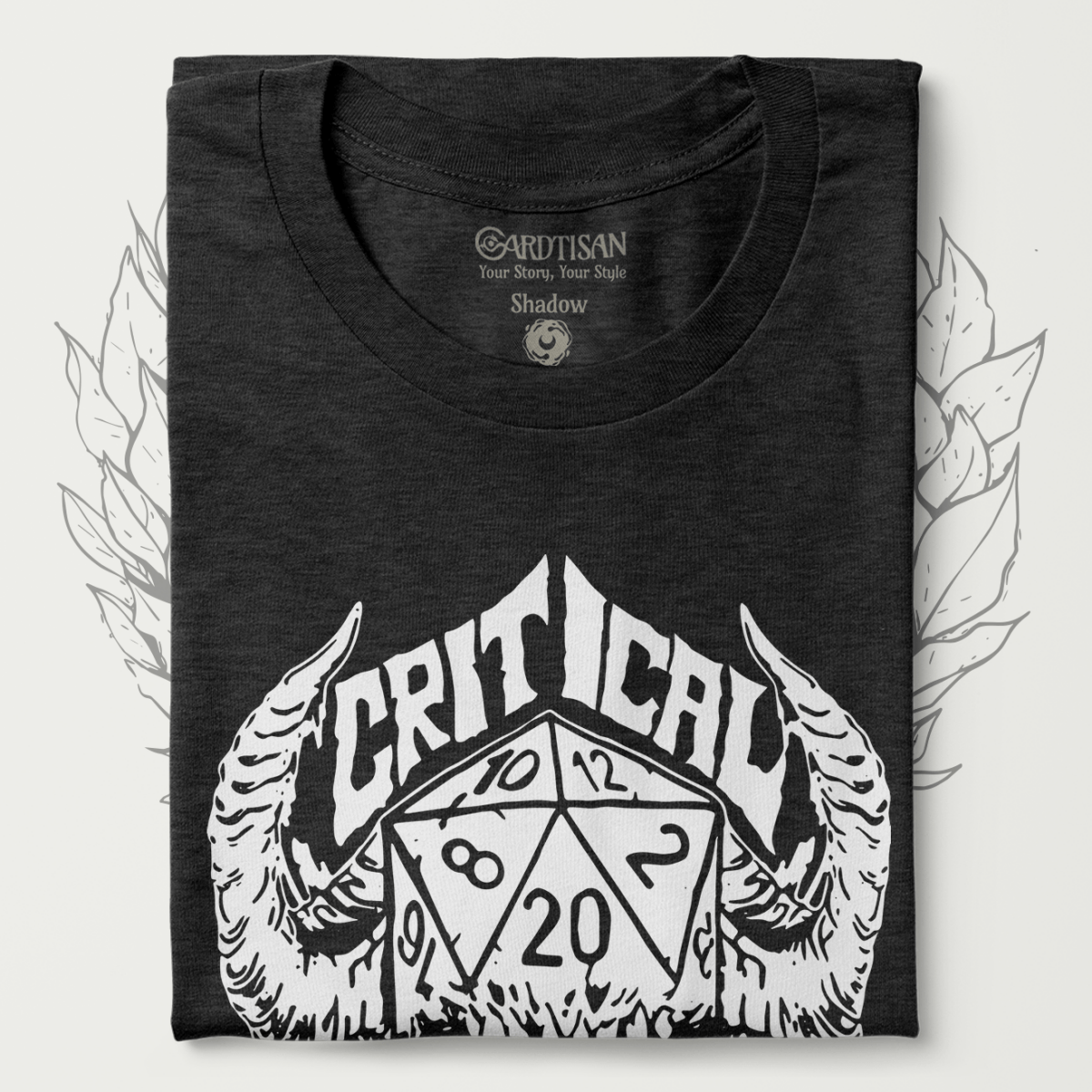 Critical Hit Skull T-Shirt - Cardtisan - T-Shirt - Abyssal - S - casual wear - dice