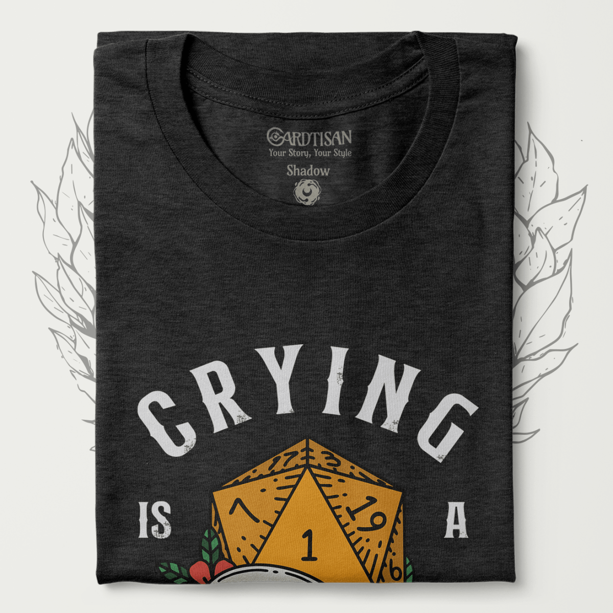 Crying Free Action T-Shirt - Cardtisan - T-Shirt - Shadow - S - casual wear - dnd