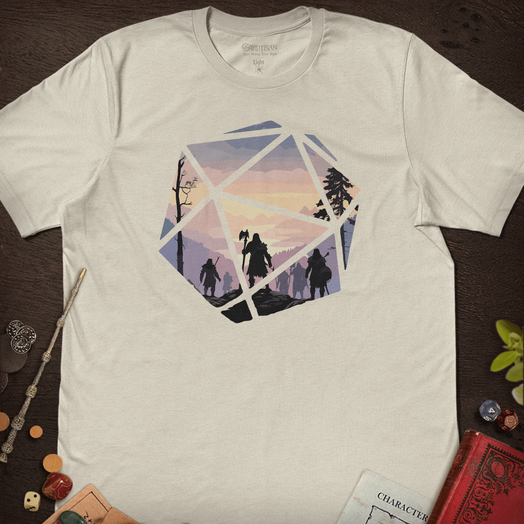 D20 Adventure T-Shirt - Cardtisan - T-Shirt - Light - S - casual wear - dice