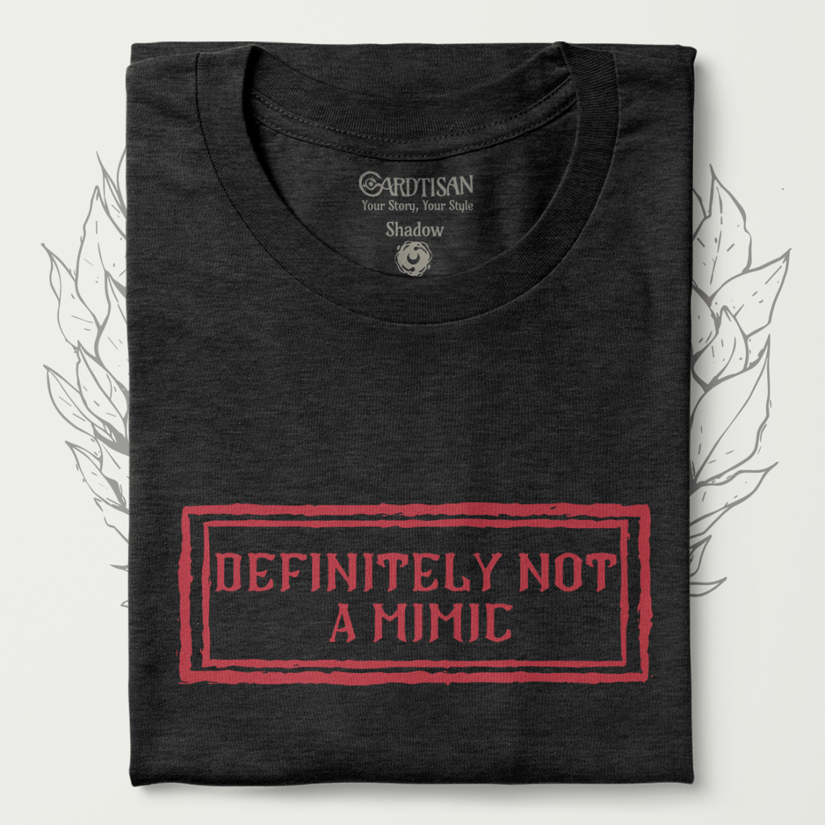 Definitely Not a Mimic T-Shirt - Cardtisan - T-Shirt - Shadow - S - casual wear - dnd
