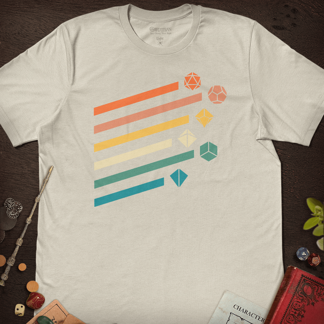 Dice Spectrum T-Shirt - Cardtisan - T-Shirt - Light - S - casual wear - dnd