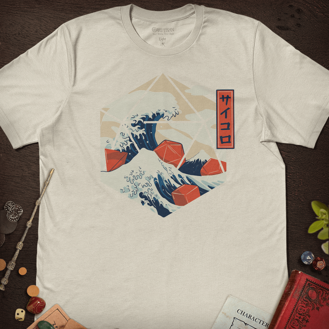 Dice Wave T-Shirt - Cardtisan - T-Shirt - Light - S - casual wear - dice