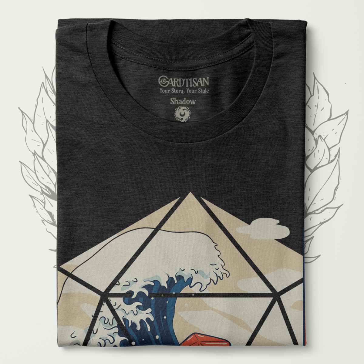 Dice Wave T-Shirt - Cardtisan - T-Shirt - Shadow - S - casual wear - dice