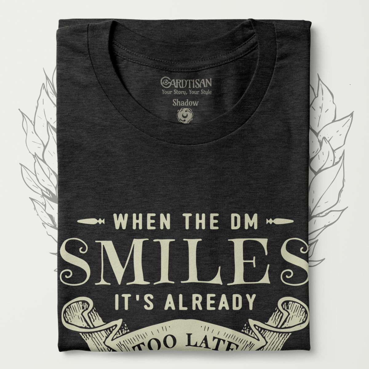 DM Smile T-Shirt - Cardtisan - T-Shirt - Shadow - S - casual wear - dm