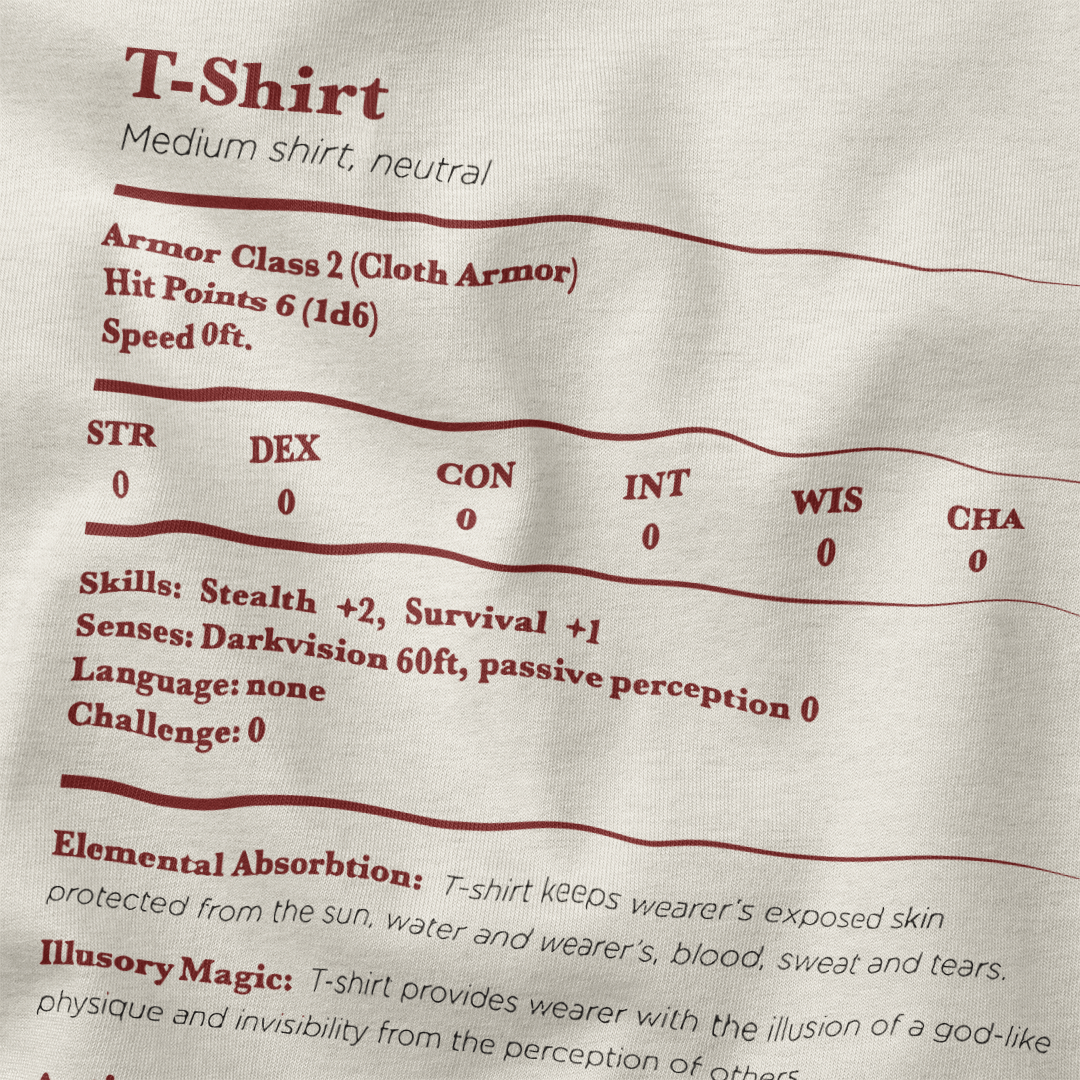 DnD Rulebook Page T-Shirt - Cardtisan - T-Shirt - Abyssal - S - casual wear - dnd