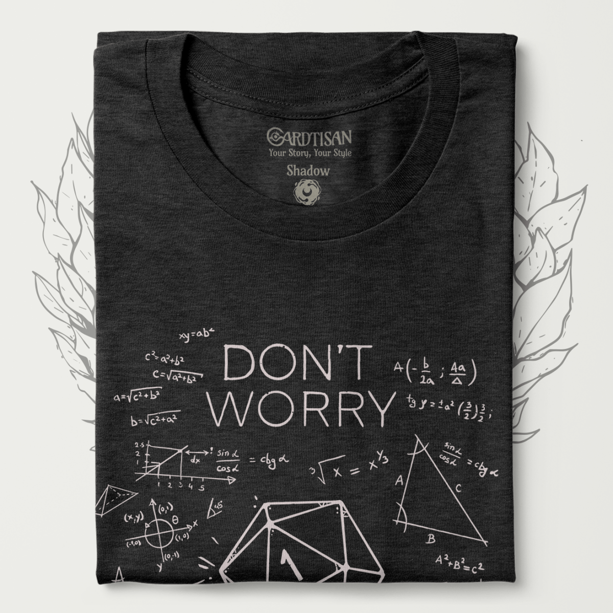 Don't Worry T-Shirt - Cardtisan - T-Shirt - Shadow - S - casual wear - dnd