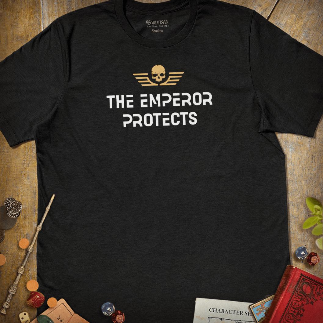 Emperor Protects T-Shirt - Cardtisan - T-Shirt - Dark - S - casual wear - everyday style