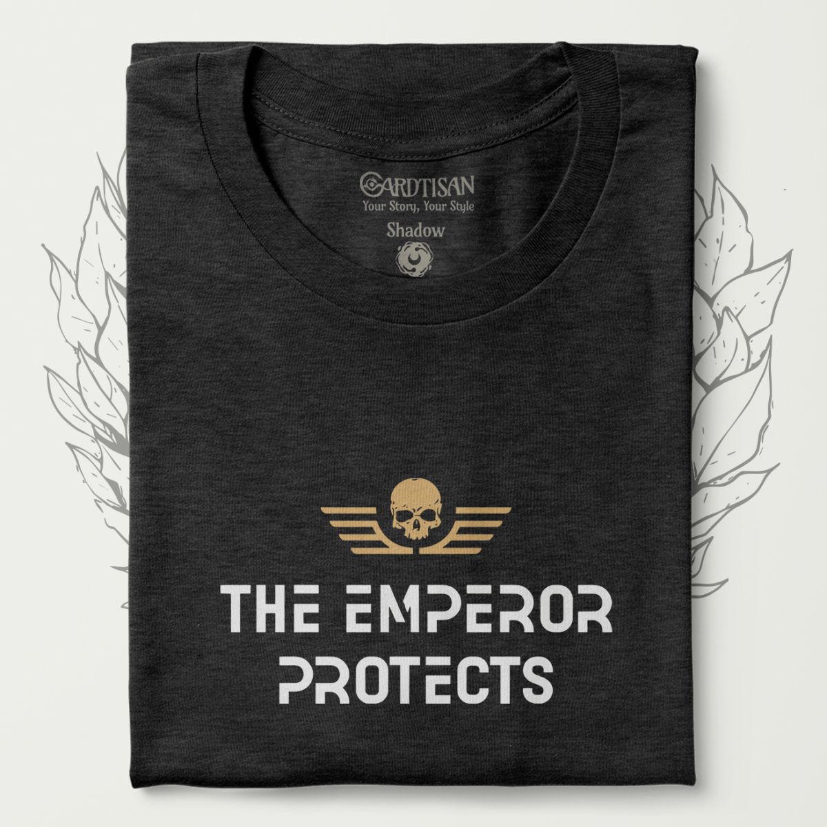 Emperor Protects T-Shirt - Cardtisan - T-Shirt - Shadow - S - casual wear - everyday style