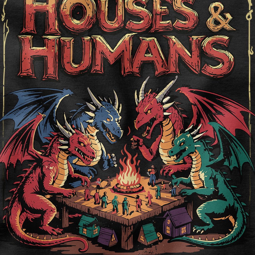 Houses and Humans T-Shirt - Cardtisan - T-Shirt - Shadow - S - casual wear - dnd