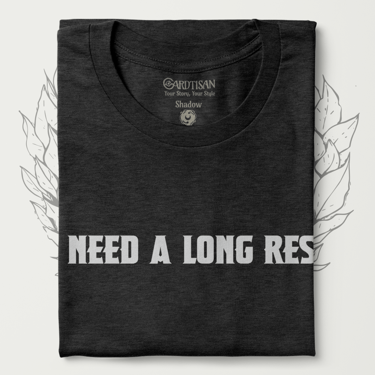 I need a long rest T-Shirt - Cardtisan - T-Shirt - Shadow - S - casual wear - dnd