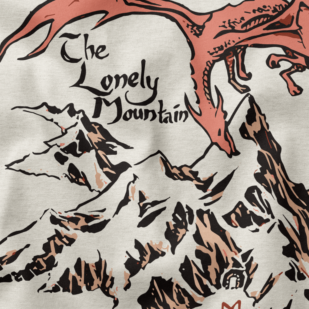 Lonely Mountain T-Shirt - Cardtisan - T-Shirt - Natural - S - casual wear - everyday style