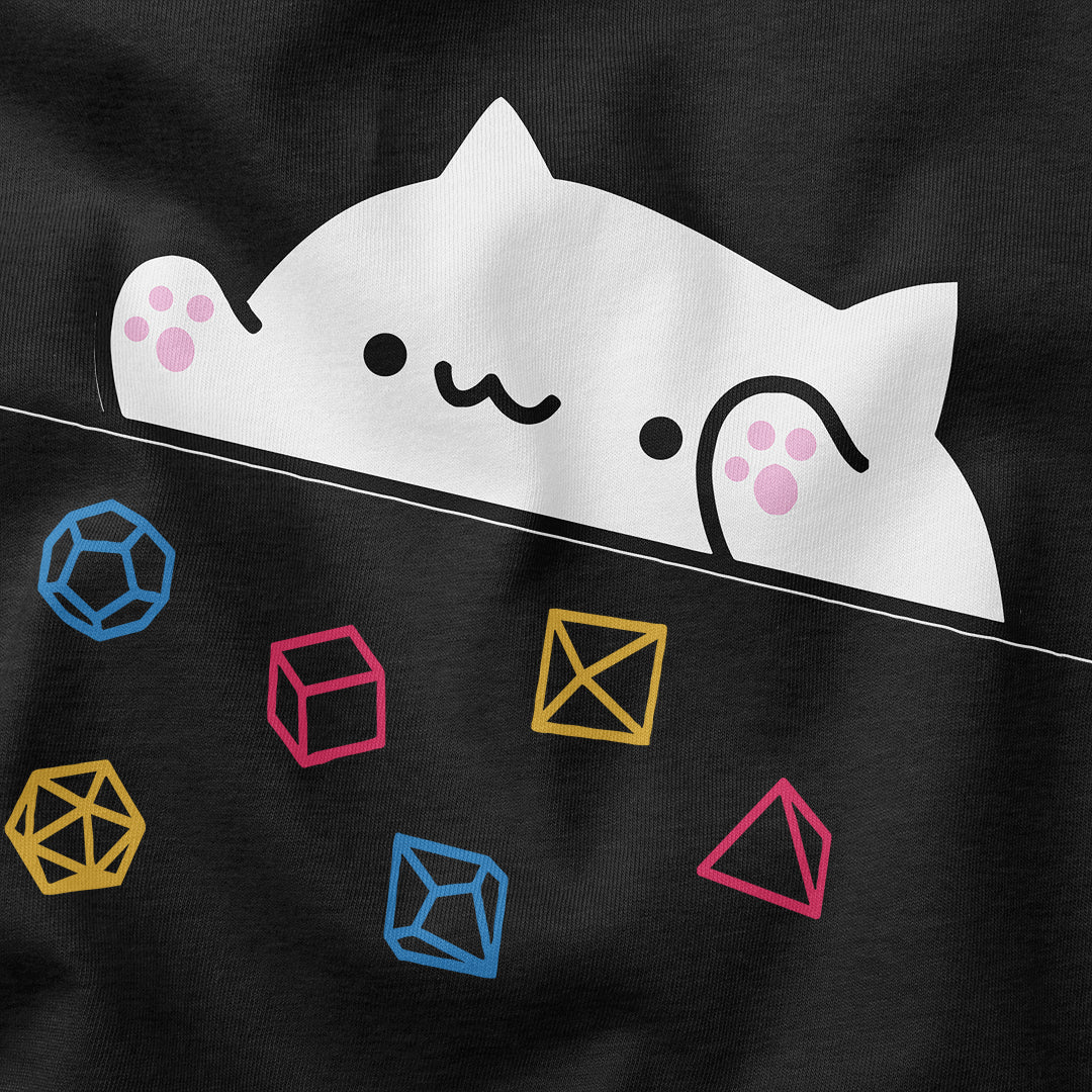 Meowgic Dice T-Shirt - Cardtisan - T-Shirt - Shadow - S - casual wear - dice