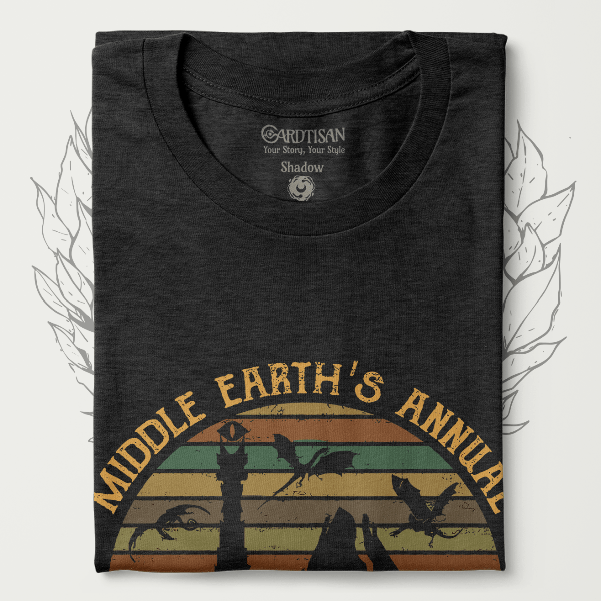 Middle - Earth's Run T-Shirt - Cardtisan - T-Shirt - Shadow - S - casual wear - everyday style