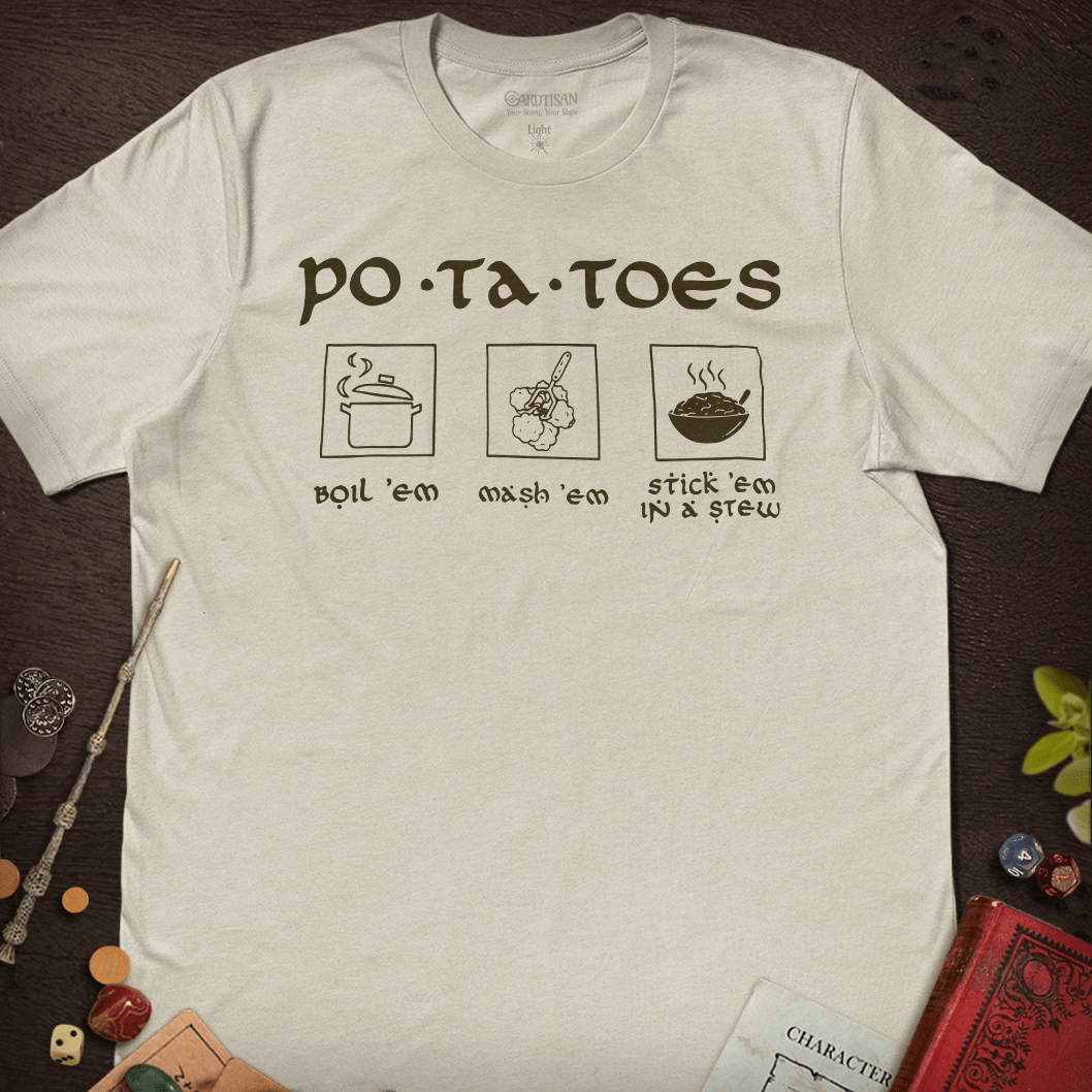 Po - Ta - Toes T-Shirt - Cardtisan - T-Shirt - Light - S - casual wear - everyday style