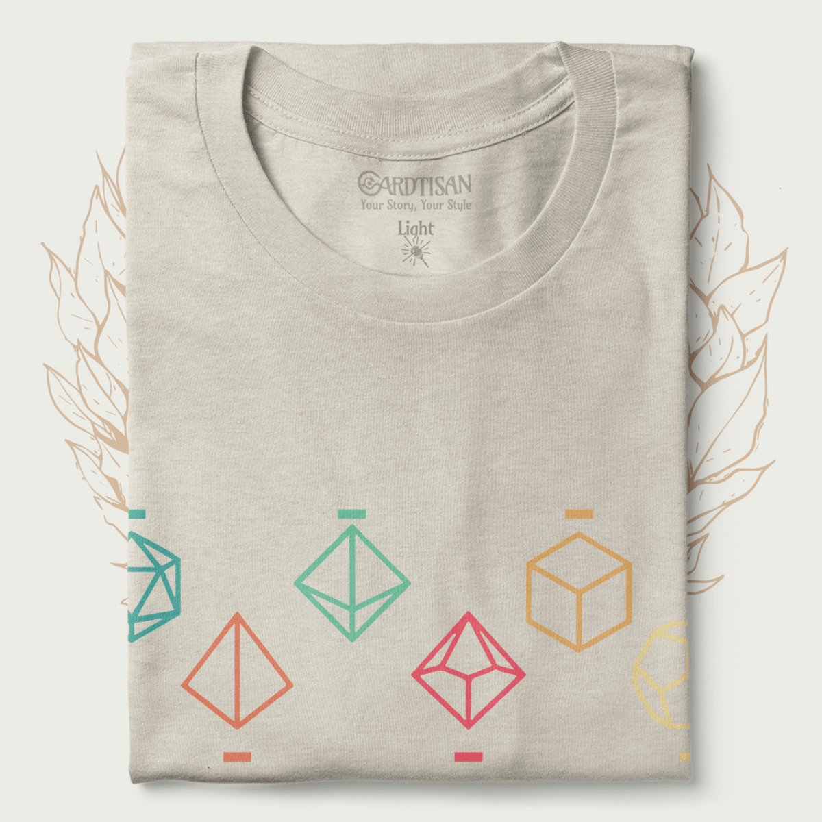Retro Mini Dices T-Shirt - Cardtisan - T-Shirt - Heather Navy - S - casual wear - dnd