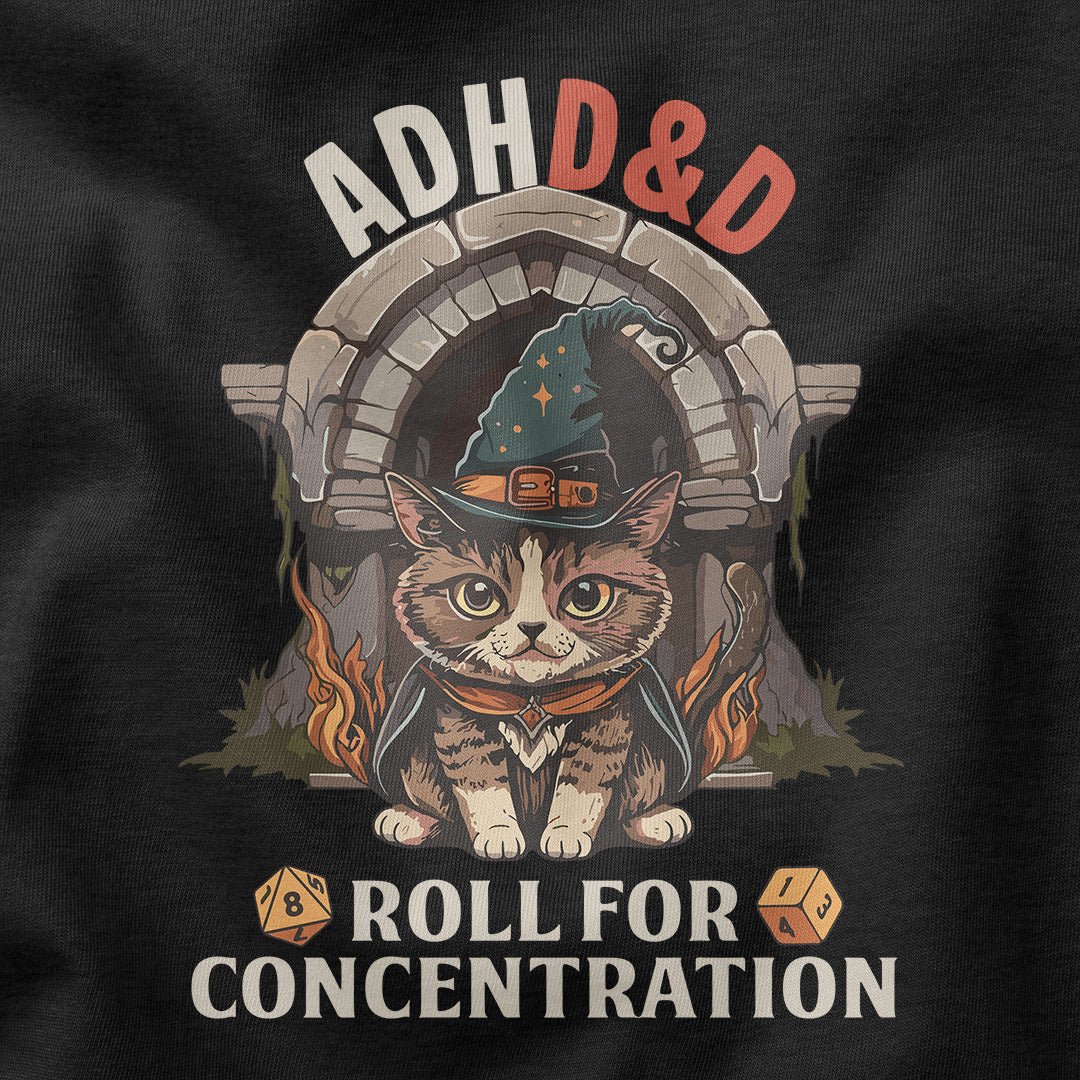 Roll for Concentration T-Shirt - Cardtisan - T-Shirt - Shadow - S - casual wear - dnd