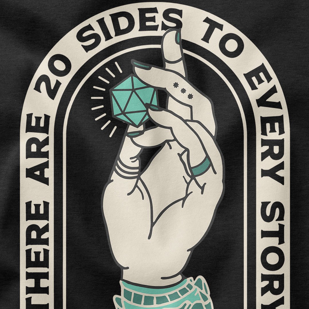 Sides to Every Story T-Shirt - Cardtisan - T-Shirt - Shadow - S - casual wear - dice