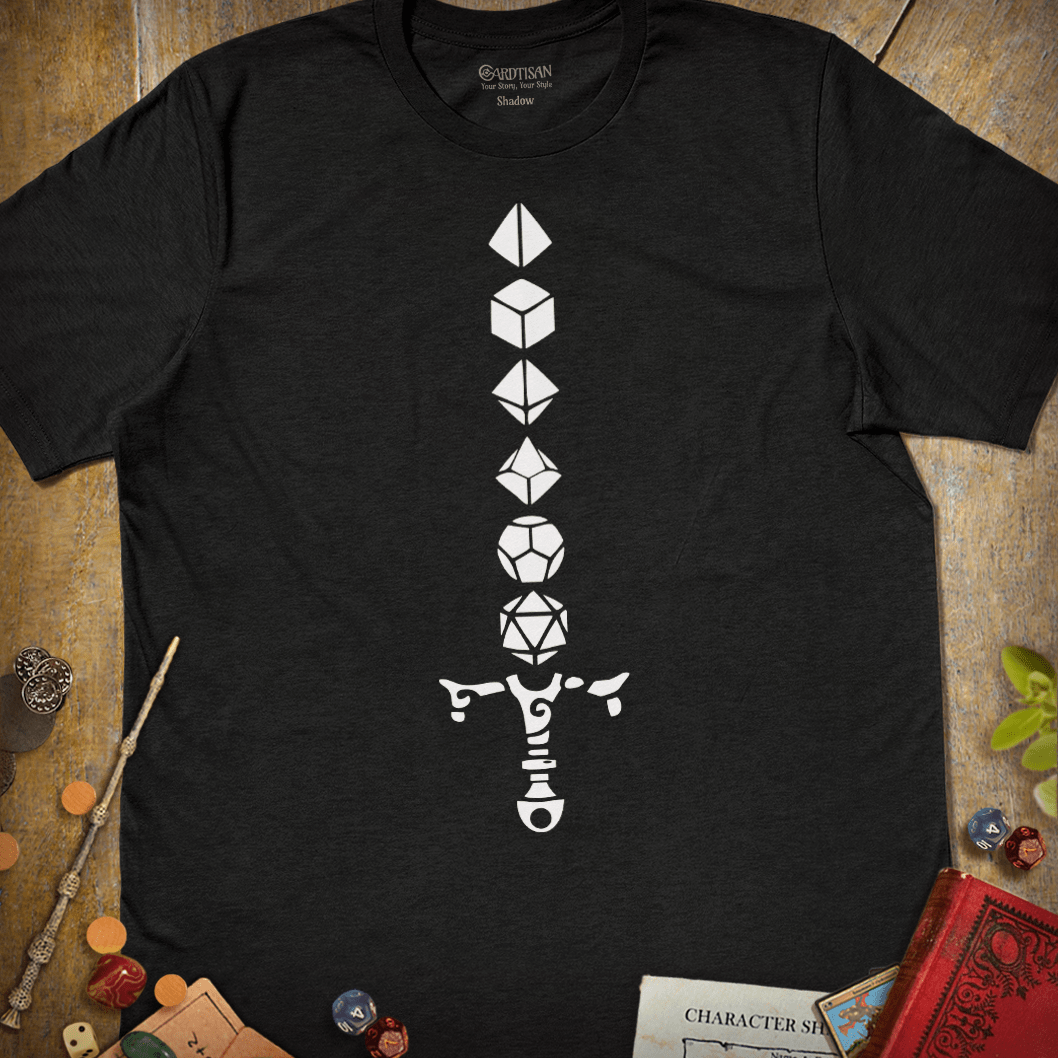 Sword of Fate T-Shirt - Cardtisan - T-Shirt - Dark - S - casual wear - dice