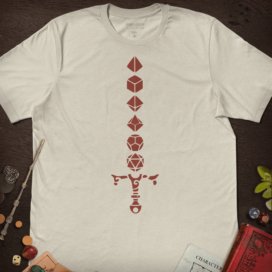 Sword of Fate T-Shirt - Cardtisan - T-Shirt - Light - S - casual wear - dice
