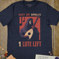 1 Lute Left T-Shirt - Cardtisan - T-Shirt - Navy - S - casual wear - dnd