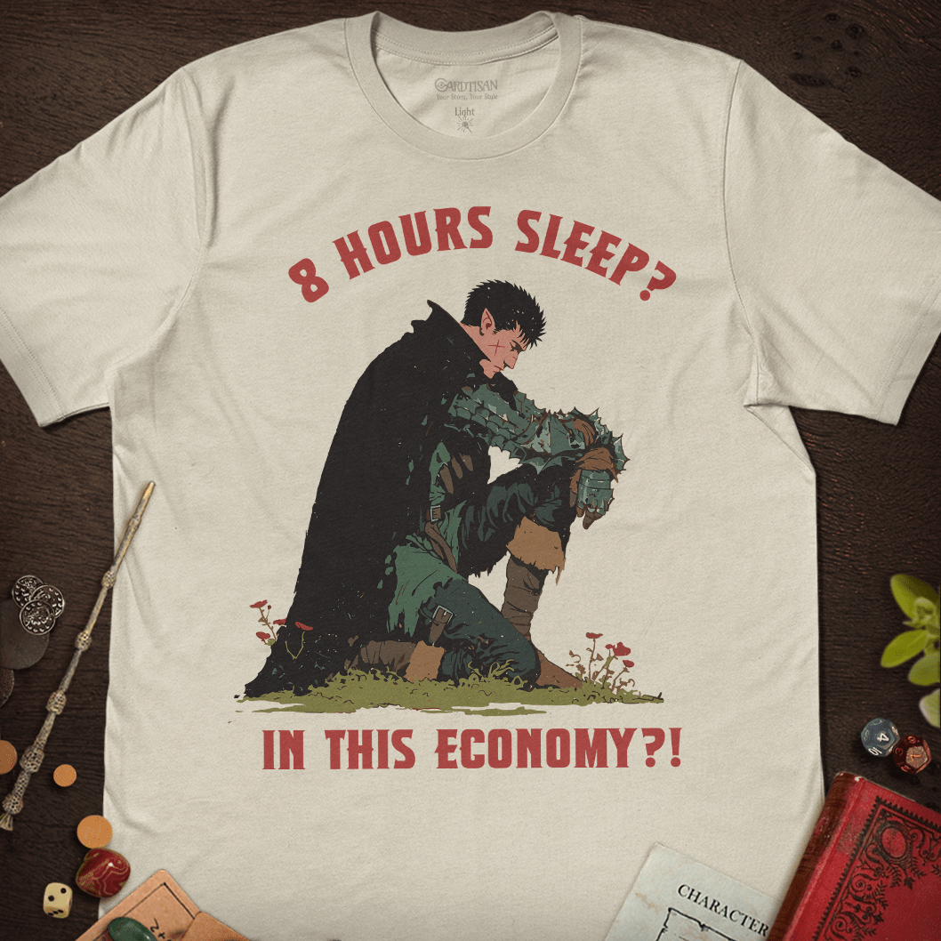 8 Hours Sleep T-Shirt - Cardtisan - T-Shirt - Light - S - casual wear - everyday style