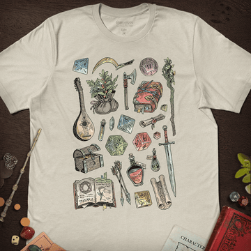 Adventurer's Bag T-Shirt - Cardtisan - T-Shirt - Light - S - casual wear - dnd