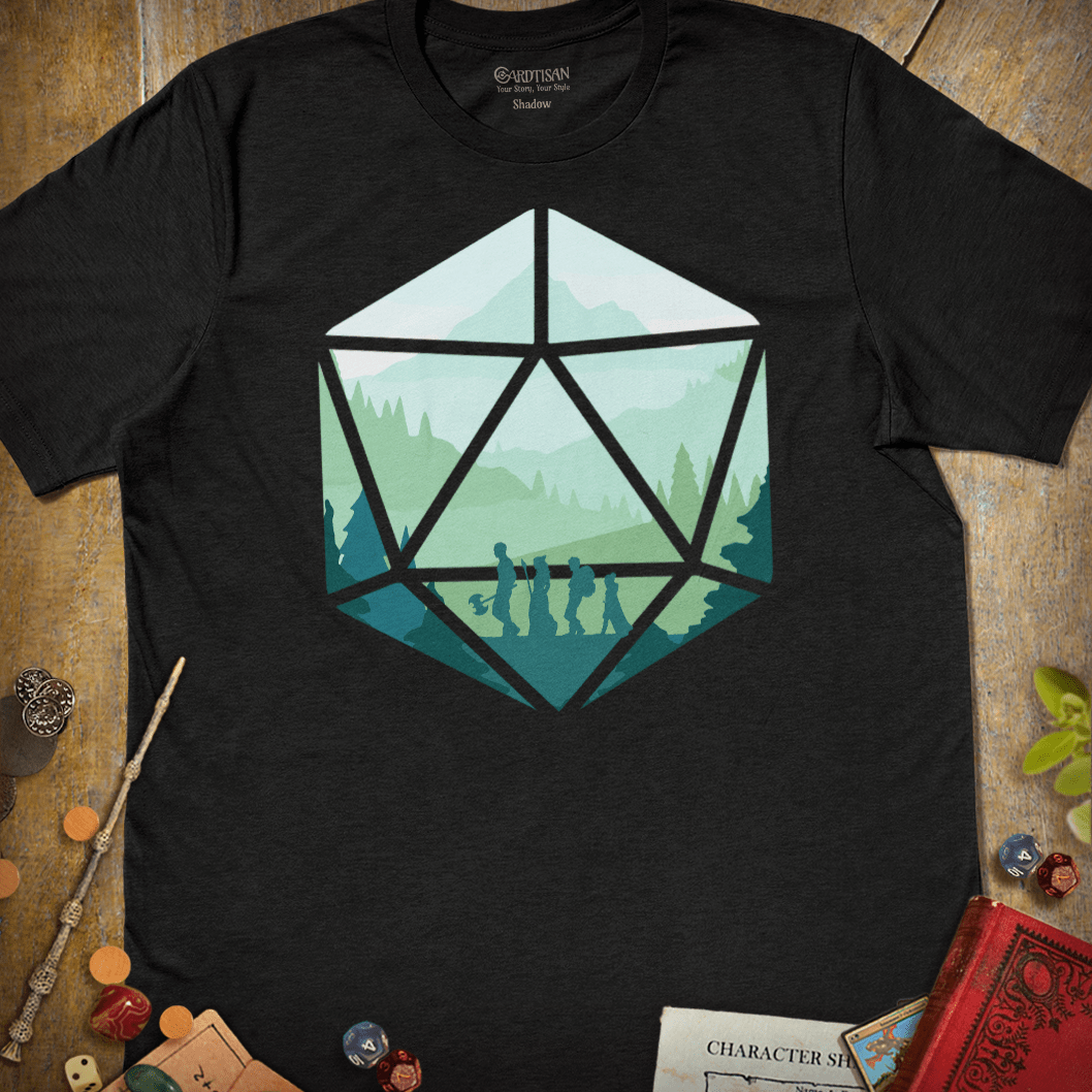 Adventuring Party T-Shirt - Cardtisan - T-Shirt - Dark - S - casual wear - dice
