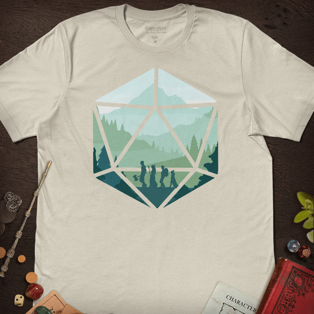 Adventuring Party T-Shirt - Cardtisan - T-Shirt - Dark - S - casual wear - dice
