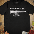 Big Sword T-Shirt - Cardtisan - T-Shirt - Black - S - casual wear - everyday style
