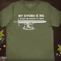 Big Sword T-Shirt - Cardtisan - T-Shirt - Sage - S - casual wear - everyday style