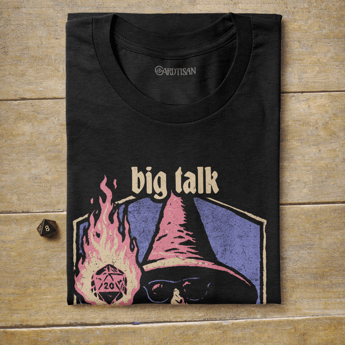 Big Talk for Fireball T-Shirt - Cardtisan - T-Shirt - Navy - S - casual wear - dnd