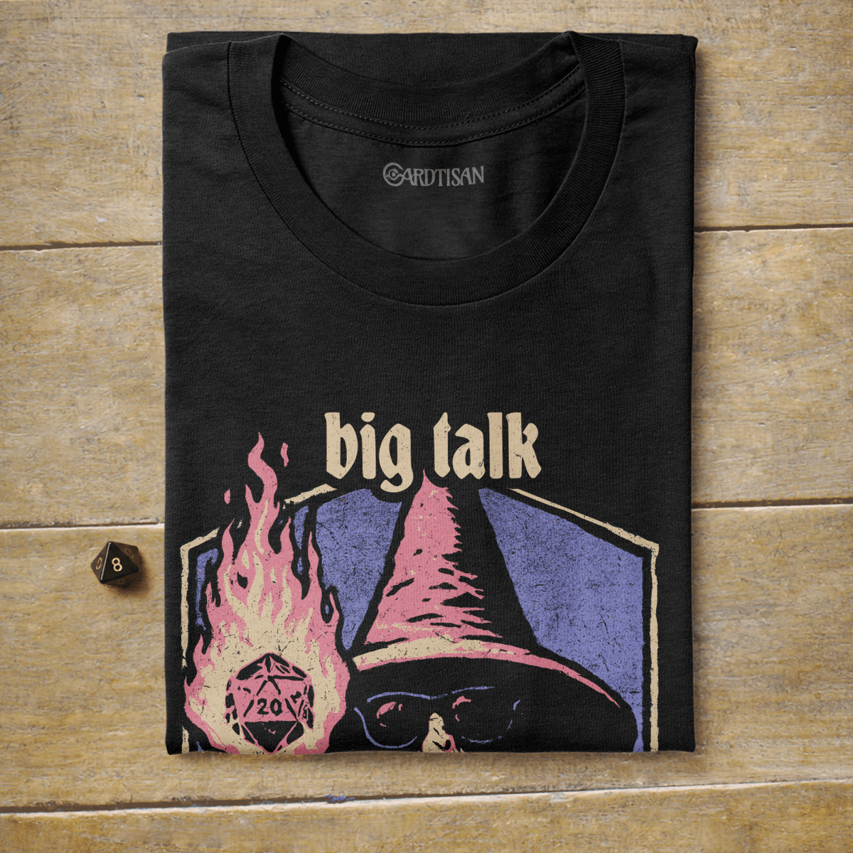 Big Talk for Fireball T-Shirt - Cardtisan - T-Shirt - Navy - S - casual wear - dnd