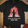 Blame My Character T-Shirt - Cardtisan - T-Shirt - Black - M - casual wear - dnd