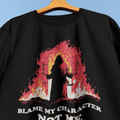 Blame My Character T-Shirt - Cardtisan - T-Shirt - Black - M - casual wear - dnd