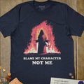 Blame My Character T-Shirt - Cardtisan - T-Shirt - Navy - M - casual wear - dnd