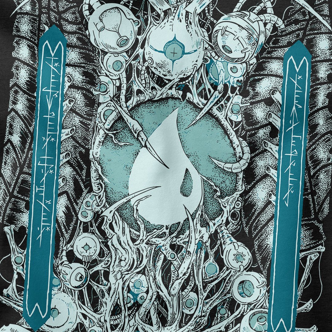 Blue Mana Phyrexia T-Shirt - Cardtisan - T-Shirt - Dark - S - casual wear - everyday style