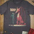 Boop the Dragon T-Shirt - Cardtisan - T-Shirt - Charcoal - M - casual wear - everyday style
