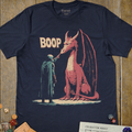 Boop the Dragon T-Shirt - Cardtisan - T-Shirt - Navy - M - casual wear - everyday style
