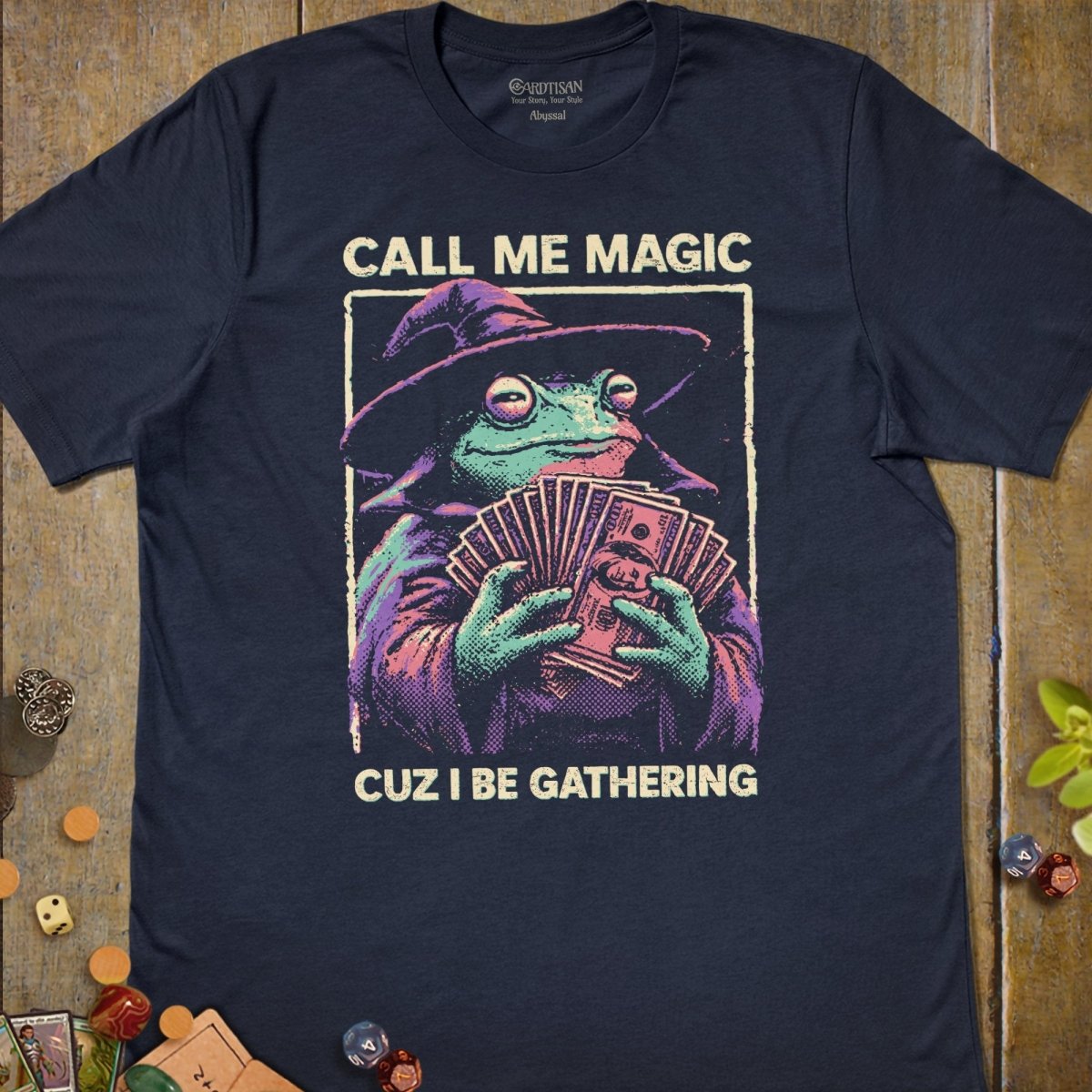 Call Me Magic T-Shirt - Cardtisan - T-Shirt - Navy - S - casual wear - everyday style