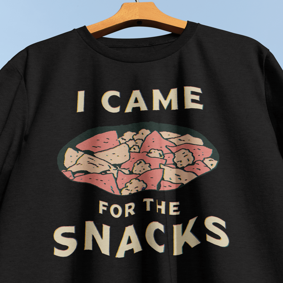 Came For Snacks T-Shirt - Cardtisan - T-Shirt - Black - S - casual wear - everyday style