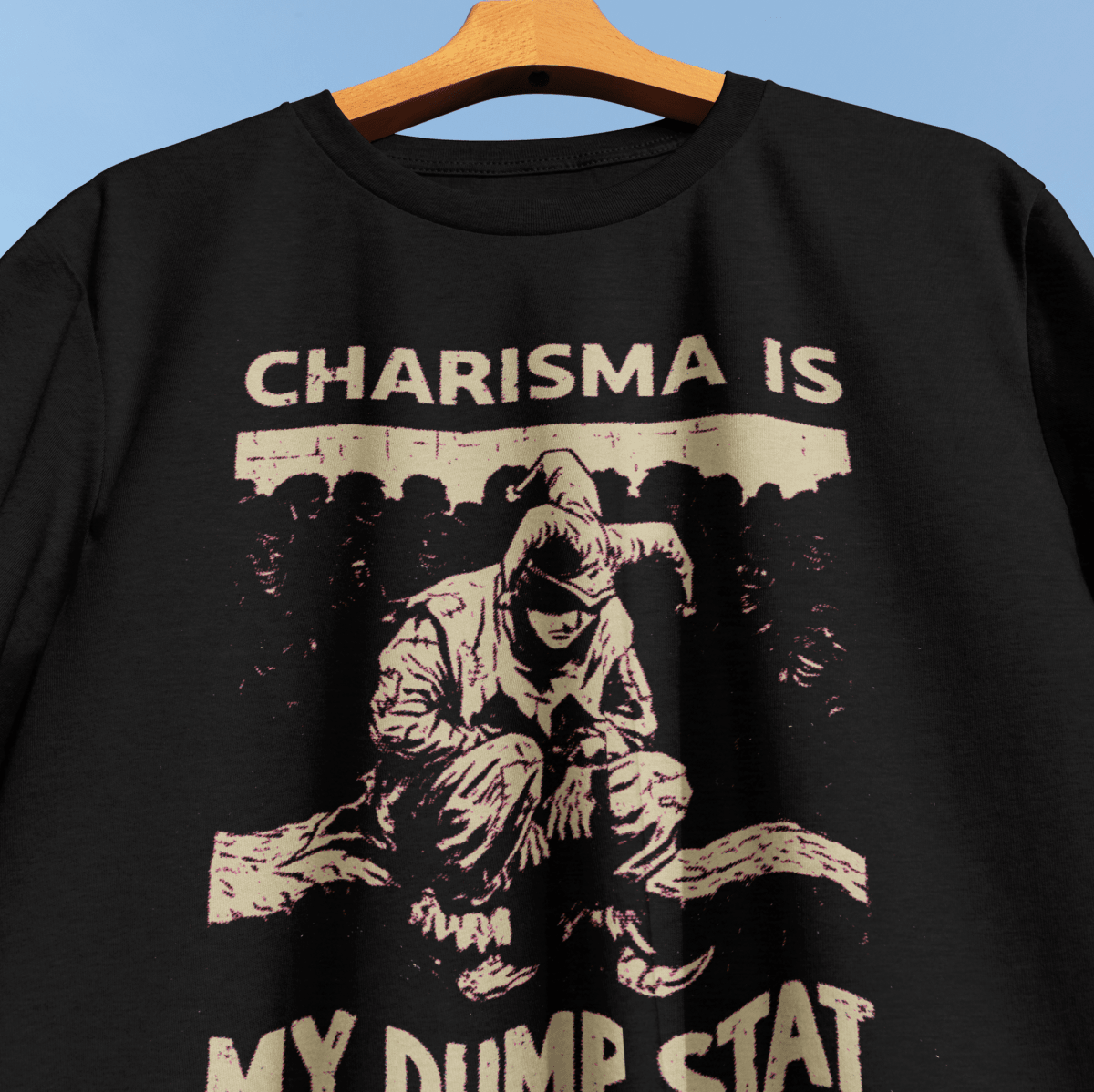 Charisma Dump Stat T-Shirt - Cardtisan - T-Shirt - Black - S - casual wear - dnd