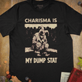 Charisma Dump Stat T-Shirt - Cardtisan - T-Shirt - Black - S - casual wear - dnd