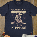 Charisma Dump Stat T-Shirt - Cardtisan - T-Shirt - Navy - S - casual wear - dnd
